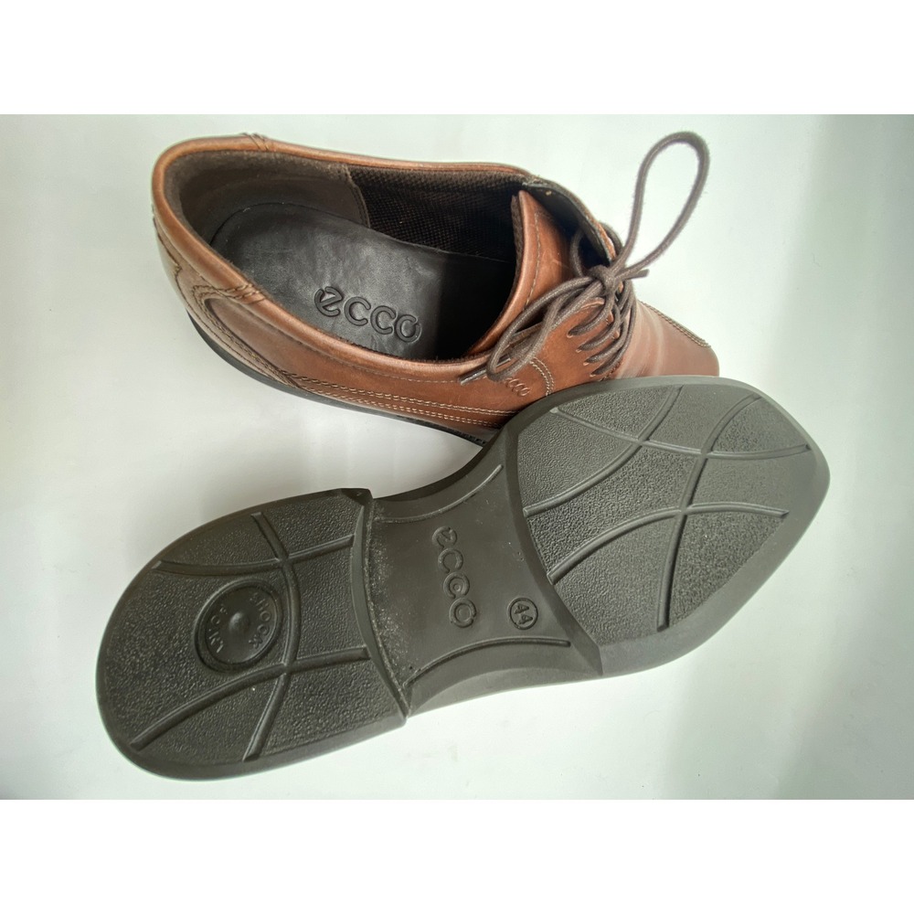 ECCO Mens Brown Leather Helsinki Dress Shoes Size 44 US 10-10. - Picture 3 of 6